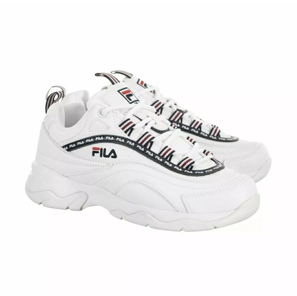 Fila Women's Fila-Ray-Repeat Size 7.5 Color White/fila Navy